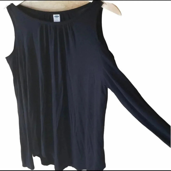 Old Navy S Black open shoulder long sleeve top - Picture 2 of 5